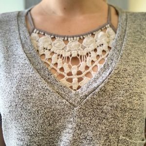 Lace bralette with  nylon stretch.